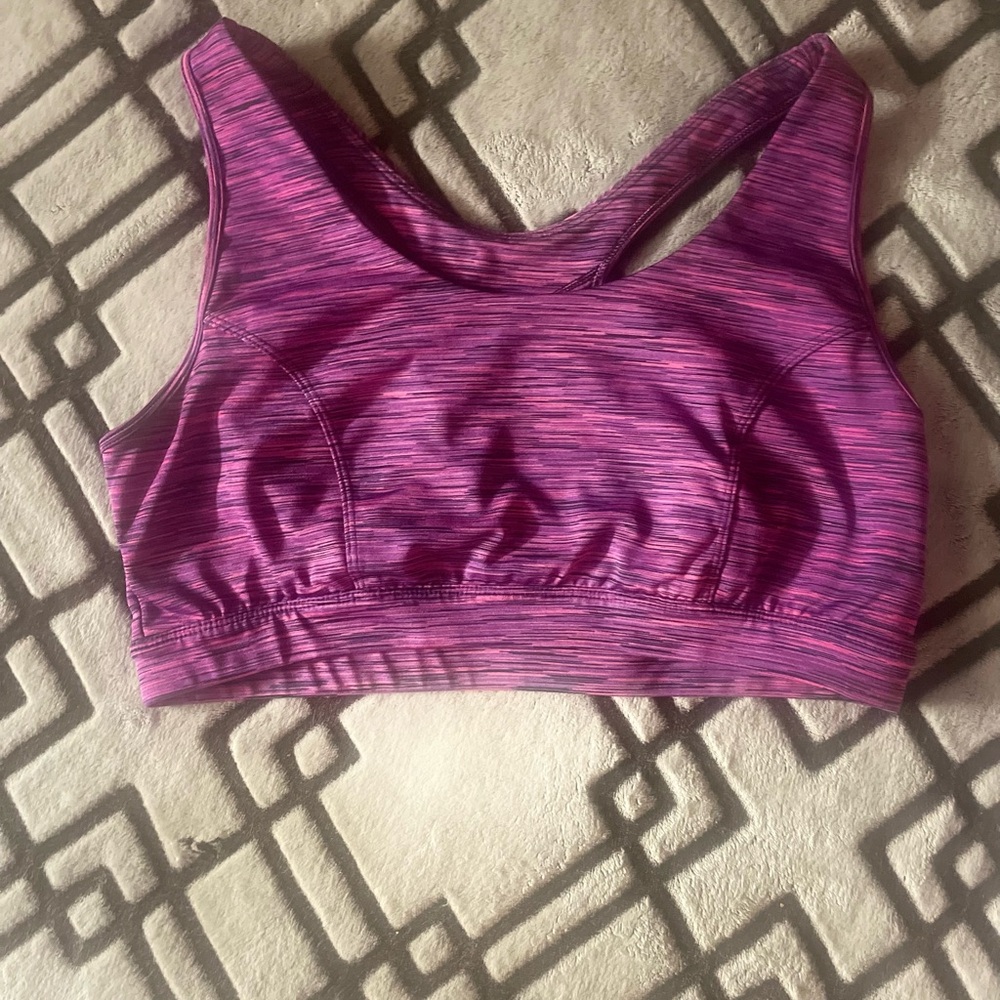 Tek Gear Pink and Purple Sports Bra Female xl